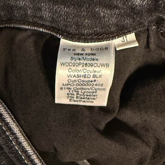 Rag & Bone Women’s Nina High Rise Ankle Skinny Tag Size 31 Raw Hem Jeans Denim - Picture 5 of 15